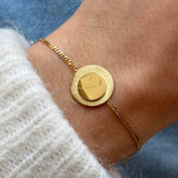 Bracelet Brossé Personnalisé MON INITIALE - MAISON DE L'AMOUR - 