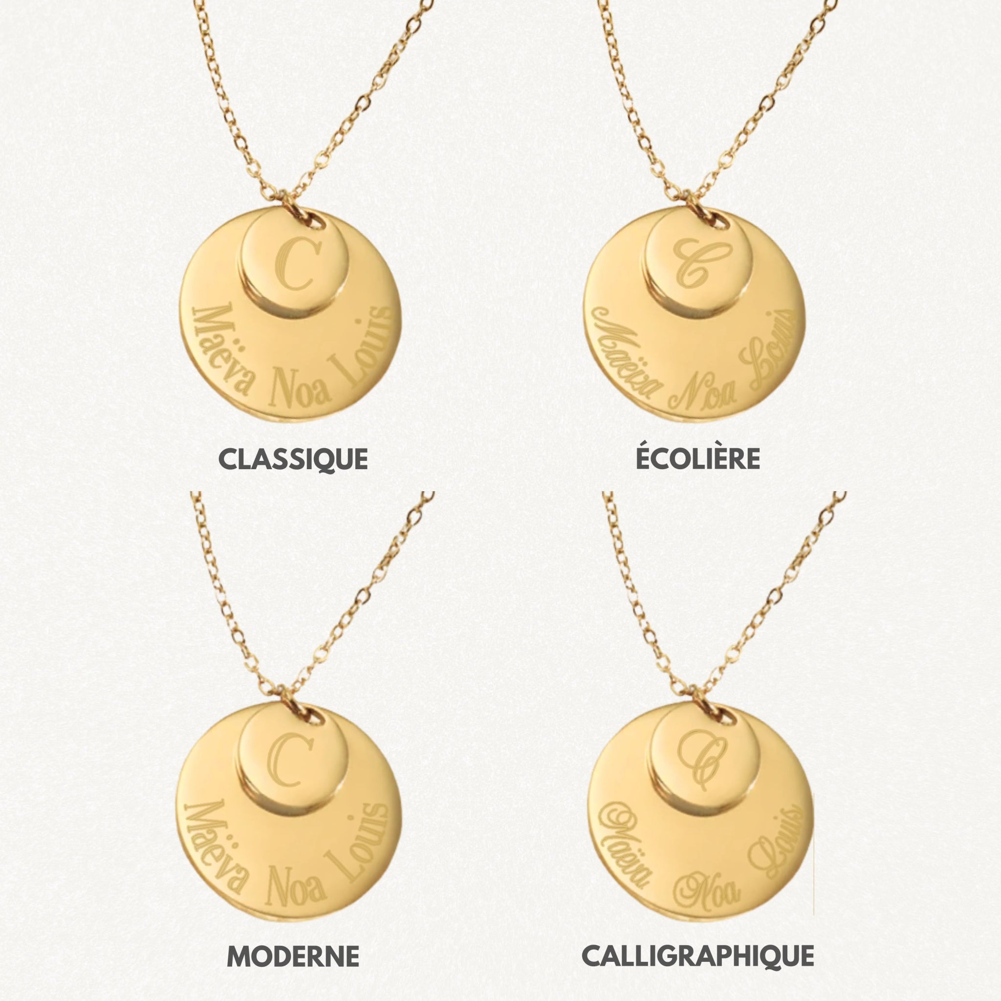 Collier Personnalisé DOUBLE MÉDAILLE - MAISON DE L'AMOUR