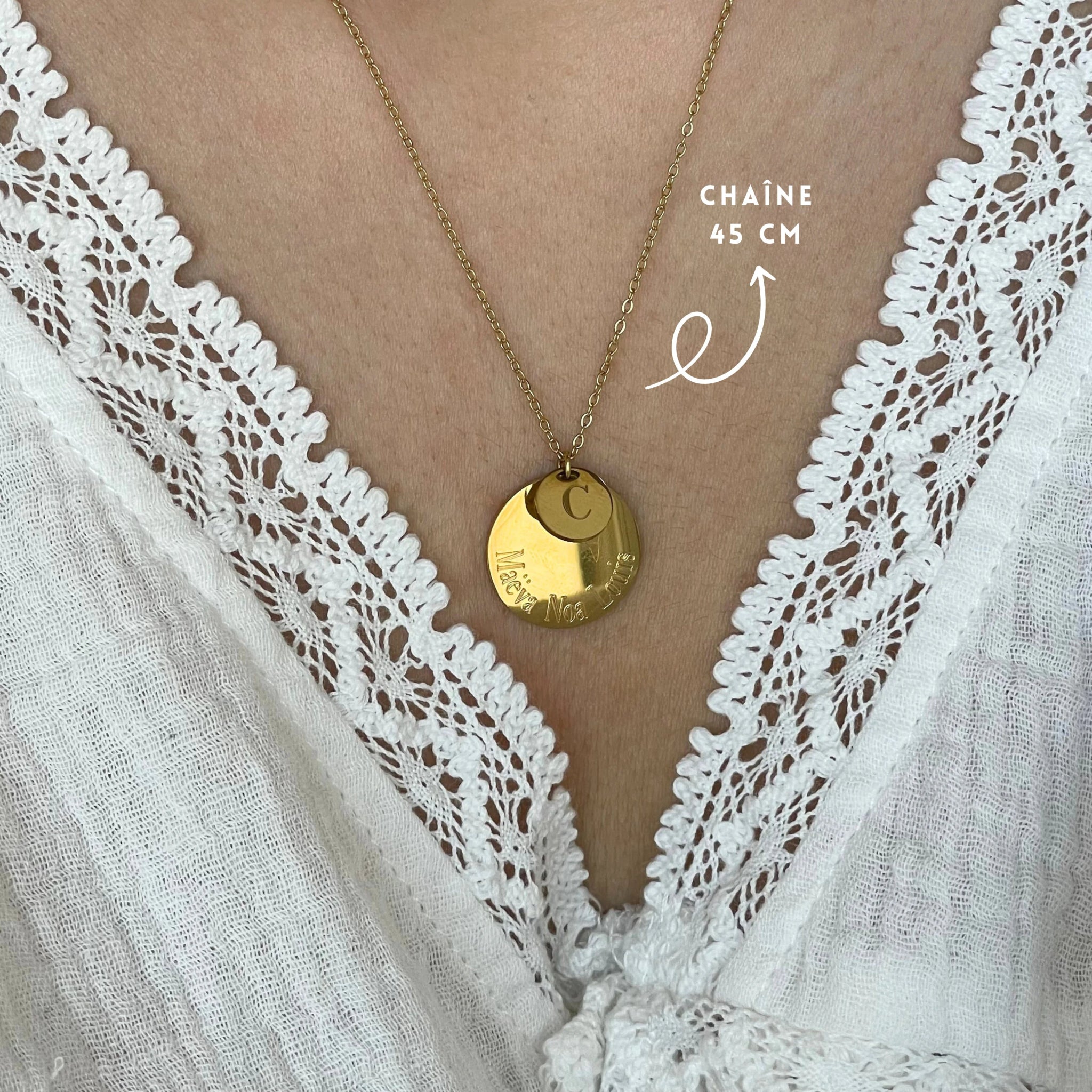 Collier Personnalisé DOUBLE MÉDAILLE - MAISON DE L'AMOUR