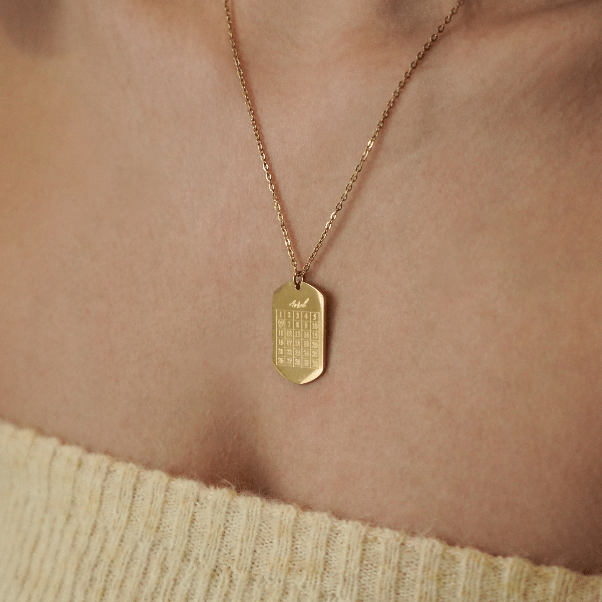 Collier Personnalisé MON CALENDRIER - MAISON DE L'AMOUR - 