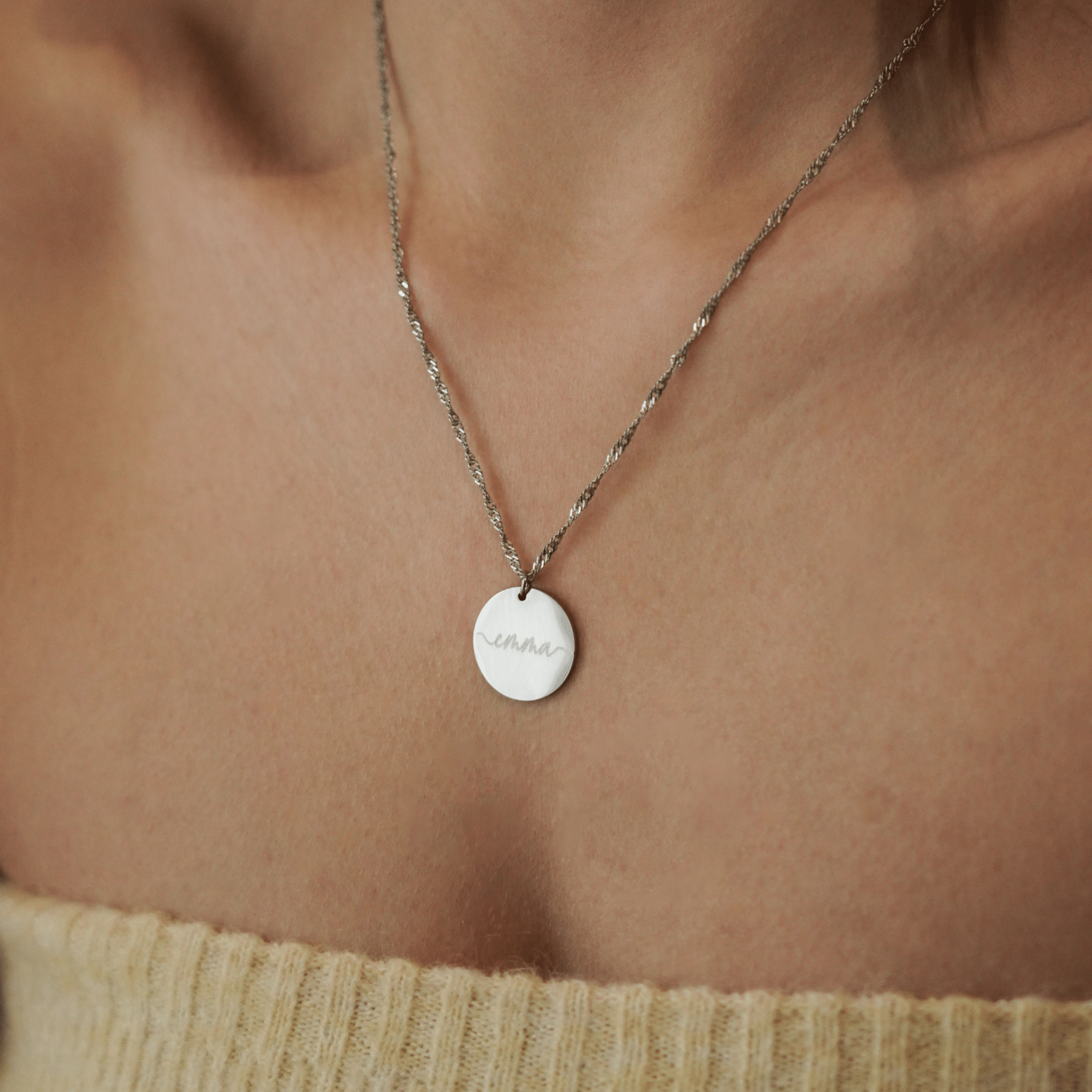 Collier Personnalisé MON PRÉNOM MANUSCRIT - MAISON DE L'AMOUR - 