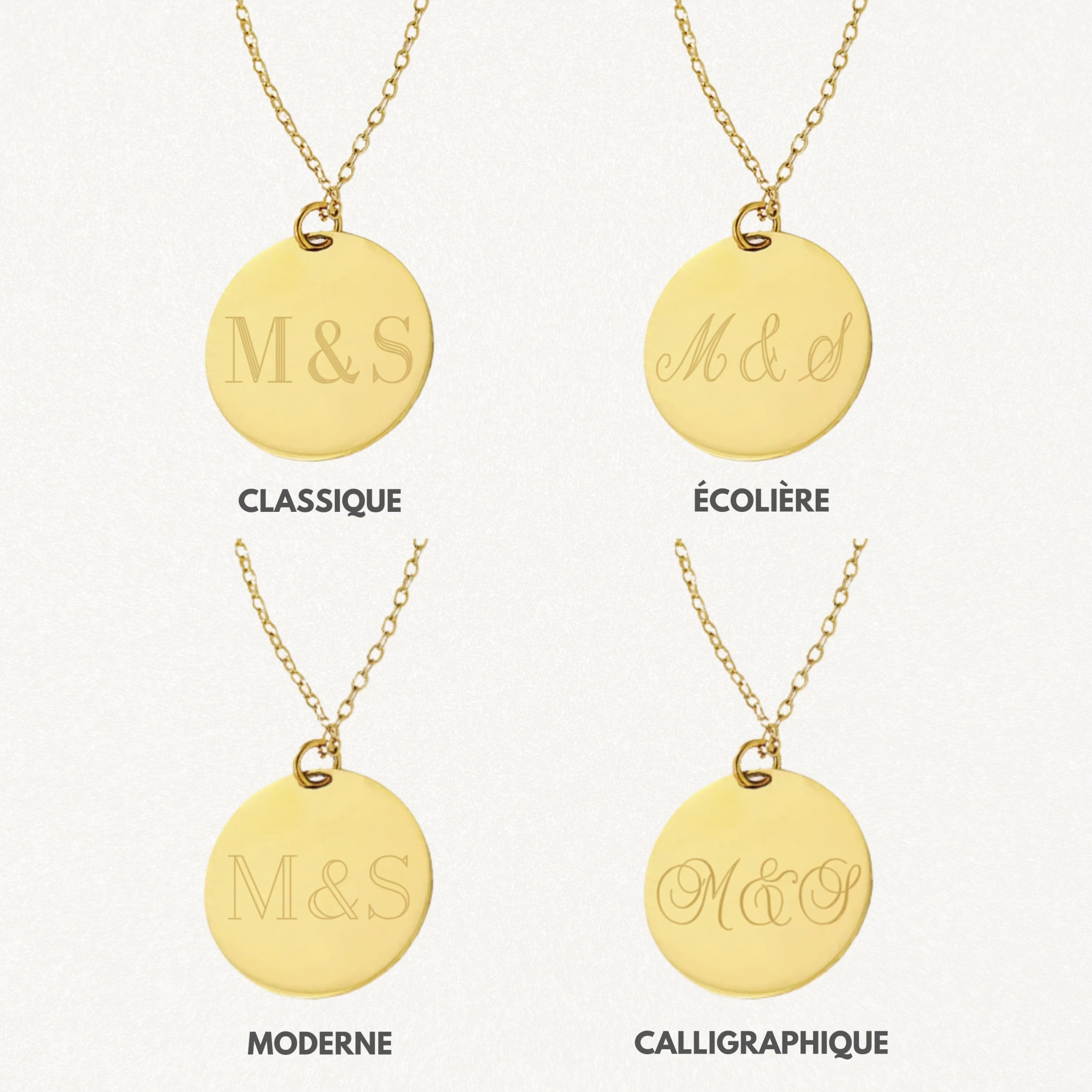 Collier Personnalisé NOS INITIALES - MAISON DE L'AMOUR