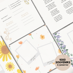 Détail des illustrations végétales sur papier épais de qualité résistant.