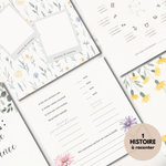 Détail des illustrations végétales sur papier épais de qualité résistant.